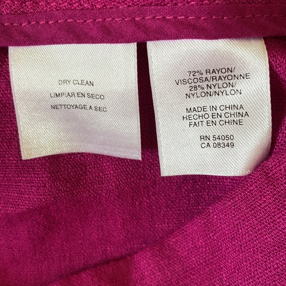 NWT Rachel Roy Drop Anchor Wild Orchid Magenta Cropped Pants - 10 - Picture 9 of 11